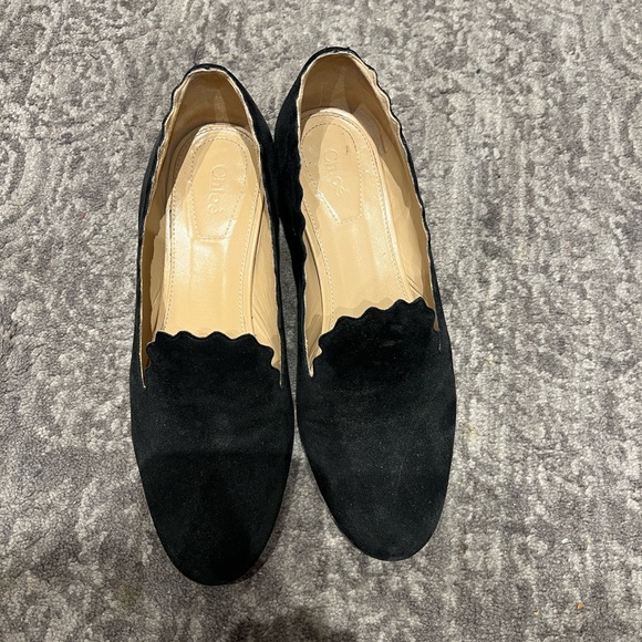 Chloe Shoes - Chloe Scalloped block heel